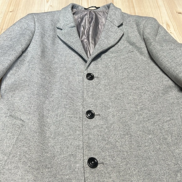 MNG Light Gray Wool Blend Trench Coat - Picture 10 of 16